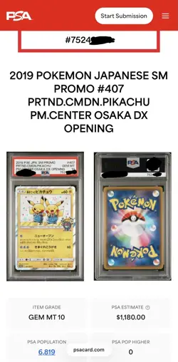 PSA 10 Pretend Comedian Pikachu Promo 407 Osaka Pokemon Center Promo Exclusive - Image 4