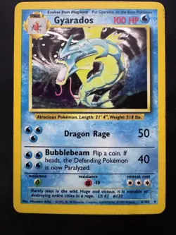 Pokemon Card english Gyarados 6/102 Holo Base Set Wizards 1999 HP - Image 1