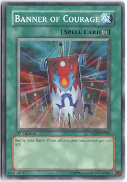 Yugioh - Banner of Courage YSDJ-EN025 1st Edition - Starter Deck: Jaden Yuki - Image 1
