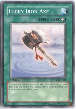 Yugioh - Lucky Iron Axe YSDJ-EN032 1st Edition - Starter Deck: Jaden Yuki - Image 1