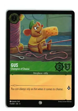 GUS CHAMPION OF CHEESE 73/204 COLD FOIL DISNEY LORCANA NM - Image 1