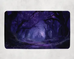 MTG Playmat | Enchanted Gothic Forest Themed Playmat | Unofficial MTG Playmat - Image 1