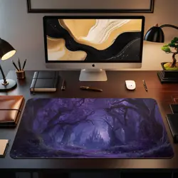 MTG Playmat | Enchanted Gothic Forest Themed Playmat | Unofficial MTG Playmat - Image 2