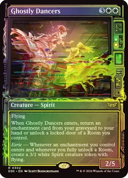 Ghostly Dancers Showcase Duskmourn: House of Horror Foil NM Near Mint MTG Magic - Image 1