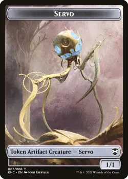 MTG SERVO 1/1 ARTIFACT CREATURE TOKEN - KALDHEIM KHC TOKENS CHEAP - Image 1