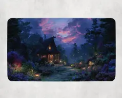 MTG Playmat | Cozy Magical Cottage Themed Playmat | Unofficial MTG Playmat - Image 1