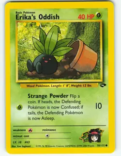 Erika's Oddish - 70/132 Gym Challenge - Pokemon TCG - 2000 - Image 1