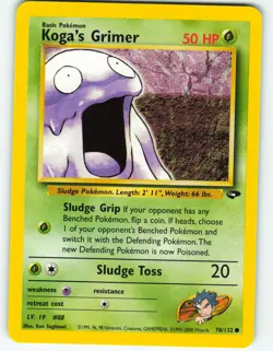 Koga's Grimer - 78/132 Gym Challenge - Pokemon TCG - 2000 - Image 1