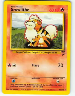 Growlithe - 42/130 Base Set 2 - Pokemon TCG - 2000 - Image 1