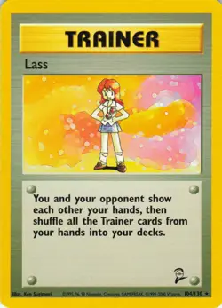 Lass - 104/130 Base Set 2 - WOTC Unlimited - Pokemon TCG 2000 - Image 1