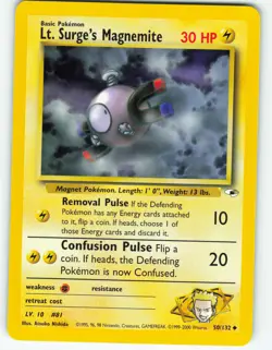 Lt. Surge's Magnemite - 50/132 Gym Heroes - Pokemon TCG - 2000 - Image 1