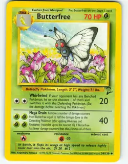 Butterfree - 34/130 Base Set 2 - Pokemon TCG - 2000 - Image 1