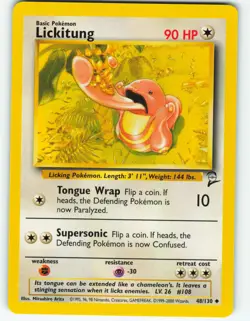 Lickitung - 48/130 Base Set 2 - Pokemon TCG - 2000 - Image 1