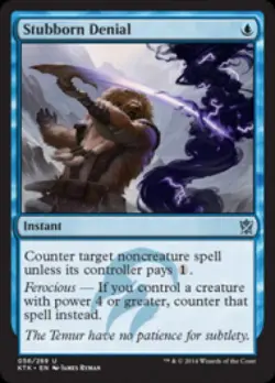 MTG English Stubborn Denial NM Foil Khans of Tarkir - Image 1