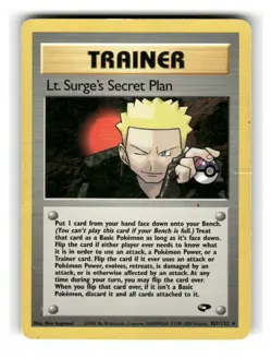 Lt. Surge's Secret Plan 107/132 Rare Gym Challenge Pokemon Moderately Played - Image 1