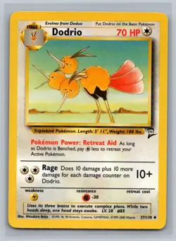 Dodrio 37/130 Uncommon Base Set 2 Pokemon Lightly Played - Image 1