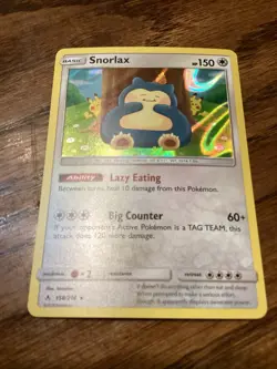 Pokemon 2019 TCG Snorlax VMAX Unbroken Bonds Holo 158/214 - Image 1