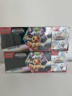 LOT OF 2 - Pokemon Prismatic Evolutions Surprise Box & Booster Bundle Sams Club - Image 1