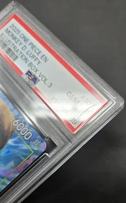 2025 ONE PIECE PROMOS ILLUSTRATION BOX VOL.3 #109 MONKEY D. LUFFY PSA 10 - Image 2