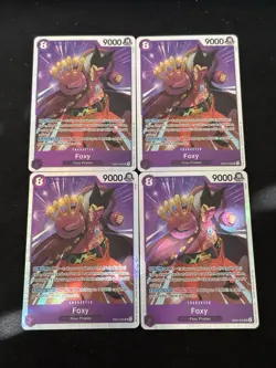 4X Foxy EB04-036 SR Playset One Piece TCG The Azure Sea's Seven - Image 1