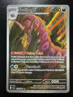 Scolipede 134/086 Pokemon TCG Black Bolt Illustration Rare Card - Image 1
