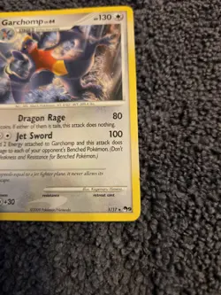 Pokemon Garchomp Rare Stage 2 Card 130 HP 1/17 POP Series 9 2009 English - Image 3