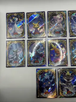 12 Card Chinese Mengka Pokemon Unlicensed AR Complete Set Gengar Mimikyu Pikachu - Image 2
