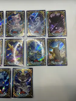 12 Card Chinese Mengka Pokemon Unlicensed AR Complete Set Gengar Mimikyu Pikachu - Image 3