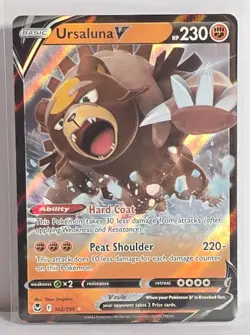 Ursaluna V 102/195 Silver Tempest Ultra Rare Full Art Pokemon TCG Card LP+ - Image 1
