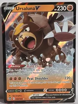 Ursaluna V 102/195 Silver Tempest Ultra Rare Full Art Pokemon TCG Card LP+ - Image 2