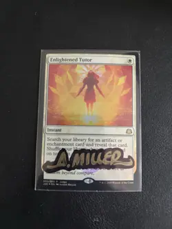 Enlightened Tutor Judge Promo Foil Shadow Signed In Gold And Black By The Artist - Image 1