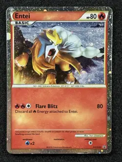 Shiny Entei HGSS20 - Cosmos Holo Black Star Vintage Promo - Pokemon 2010 - MP - Image 1