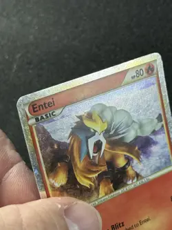 Shiny Entei HGSS20 - Cosmos Holo Black Star Vintage Promo - Pokemon 2010 - MP - Image 3