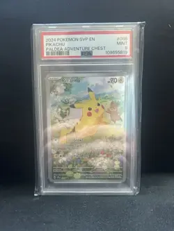 Pokemon 2024 SVP en Pikachu #088 Paldea Adventure Chest Promo PSA 9 Mint - Image 1
