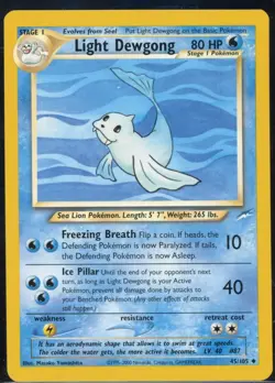 Light Dewgong 45/105 Uncommon Neo Destiny Pokemon NM - Image 2
