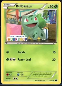Bulbasaur 1/108 Build A Bear Common Dark Explorers Pokemon NM - Image 2