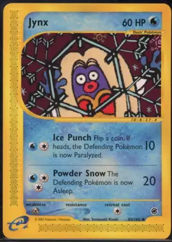 Jynx 83/165 Uncommon Expedition Base Set Pokemon NM - Image 2