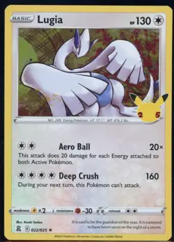 Lugia 022/025 Rare Celebrations Pokemon NM - Image 2