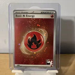 Pokemon Prize Pack Series 7 Fire Energy Cosmos Holo - PLAY STAMP - Image 1