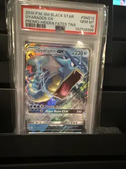 2019 Pokemon Black Star Promo Hidden Fates Gyarados GX SM212 PSA 10 - Image 1