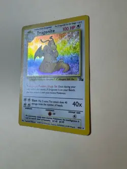 1999 Pokemon TCG Fossil Unlimited Dragonite Holo 4/62 HP - Image 2