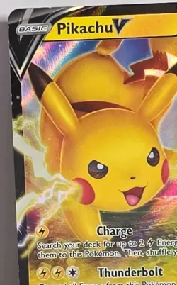 Pikachu V 043/185 Pikachu Stamp Deck Variant Vivid Voltage Pokemon TCG Full Art - Image 2