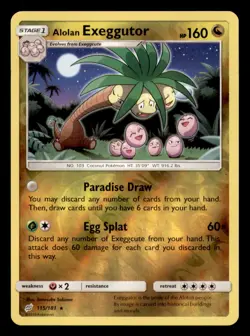 Alolan Exeggutor 115/181 Rare Team Up Pokemon Reverse Holo Near Mint - Image 1