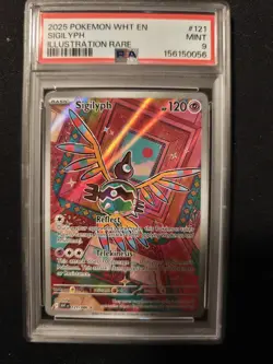 Sigilyph 121/086 Sv: White Flare Illustration Rare Holo Basic 120 HP Pokemon TCG - Image 1