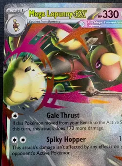 2025 Pokemon - Mega Lopunny Ex 84/94 - Phantasmal Flames - DOUBLE RARE HOLO - Image 5