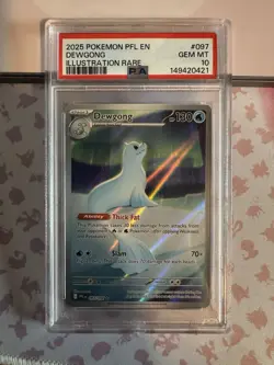 2025 POKEMON EN DEWGONG #097 PHANTASMAL FLAMES ILLUSTRATION RARE PSA 10 GEM MINT - Image 2