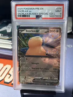 2025 Pokemon Gaming SV Prismatic Evolutions - PRE EN Snorlax ex #076/131 PSA 9 - Image 1