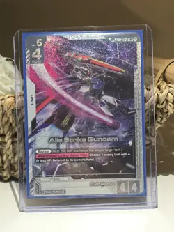 Gundam Card Game Aile Strike Gundam SP ST04-001 LR+ GD04 Phantom Aria Alt Art - Image 1