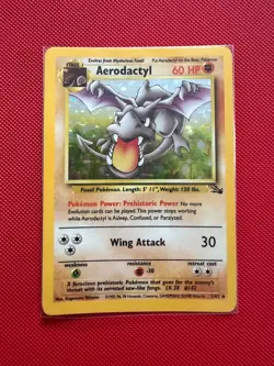 Pokemon TCG holo Gengar 5/62 MP + Assorted WOTC Fossil cards incl. NM Zapdos - Image 3