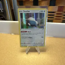 Pokemon Snorlax 055/078 GO Holo Card 150 HP Block Ability Collapse Attack - Image 1